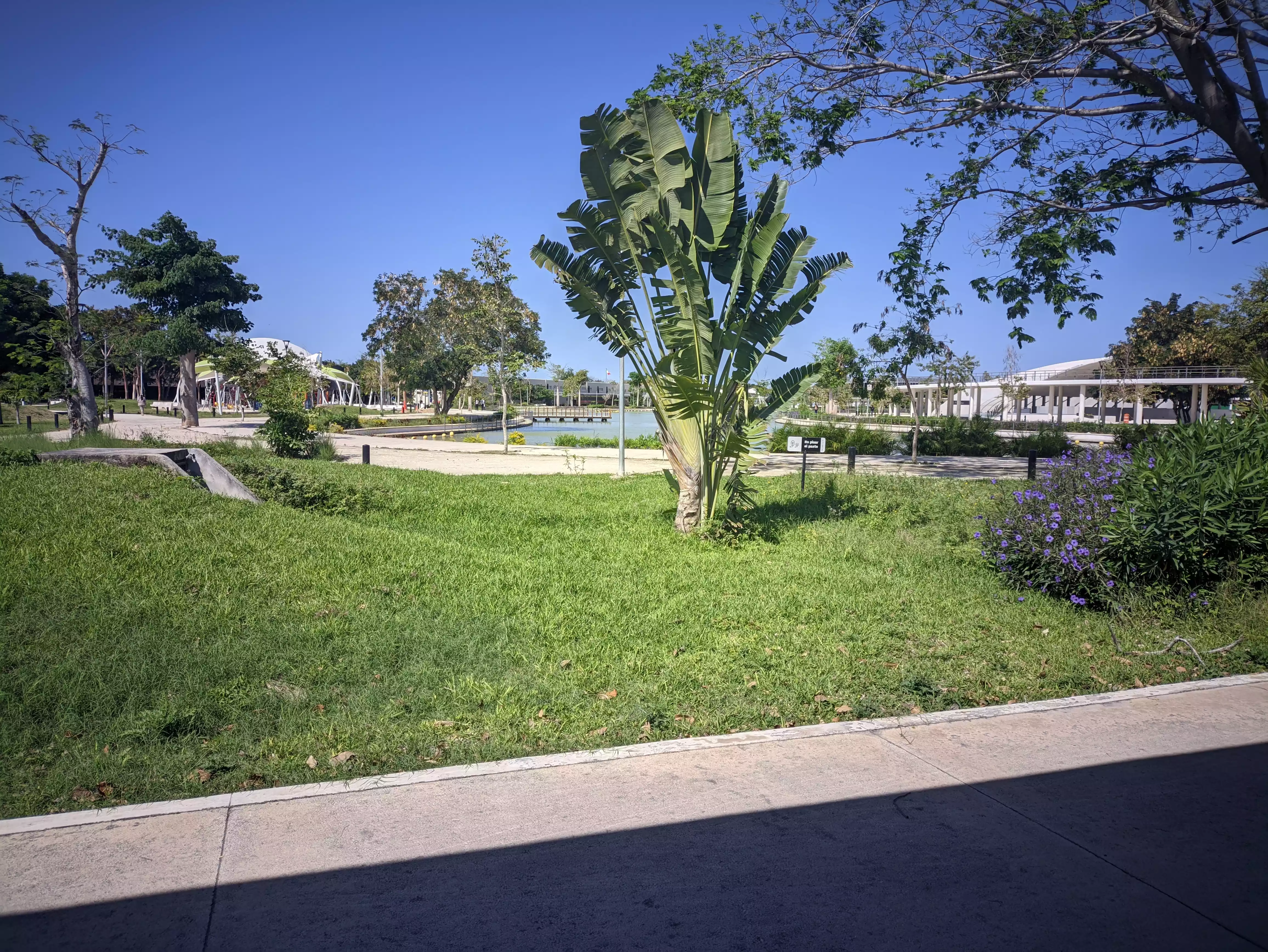 Entrada con vistas al lago.